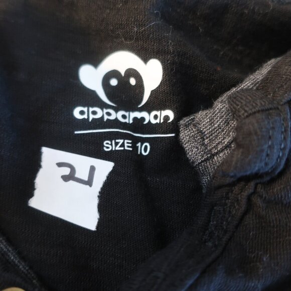 Youth Boys Appaman Black Gray Stripe Long Sleeve Layered Henley T-Shirt 10 - Picture 6 of 6